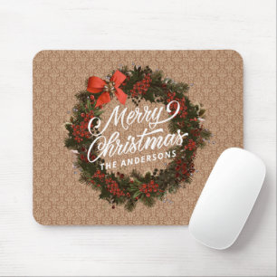 Elegant Personlig Julfrö Utandning   Mousepad Musmatta