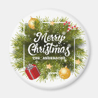Elegant Personlig Julgran | Magnet
