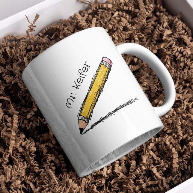 Elegant Personlig Lärare i påhittade pennor Kaffemugg (Skapare uppladdad)