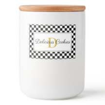Elegant Personlig Livsmedelsmärke med Monogram Des