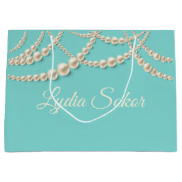 Elegant Personlig Luxury Gift Bag med pärlor