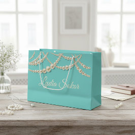 Elegant Personlig Luxury Gift Bag med pärlor
