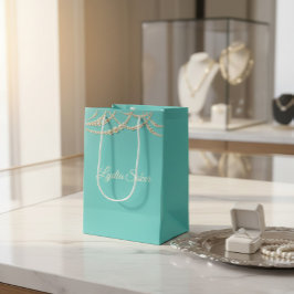 Elegant Personlig Luxury Gift Bag med pärlor