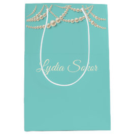 Elegant Personlig Luxury Gift Bag med pärlor