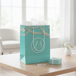 Elegant personlig lyxig presentpåse med pärlor