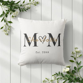 Elegant Personlig Mammas Namn Est År Kudde