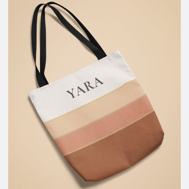 Elegant Personlig Minimalistisk Randig Handväsk Tygkasse (Skapare uppladdad)
