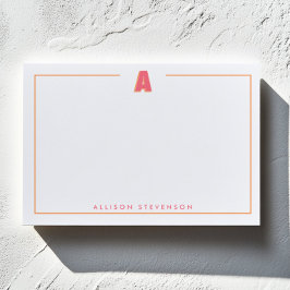 Elegant Personlig Monogram 3D Bokstav A Initial  Post-it Block