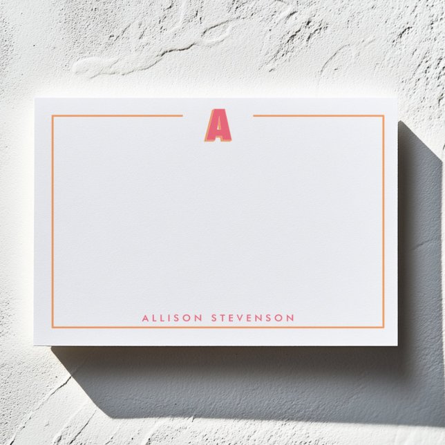 Elegant Personlig Monogram 3D Bokstav A Initial  Post-it Block (Skapare uppladdad)