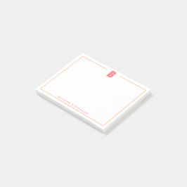 Elegant Personlig Monogram 3D Bokstav B Initial  Post-it Block