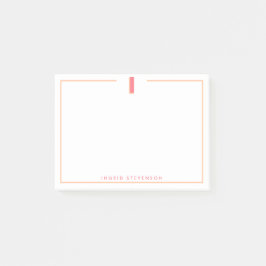 Elegant Personlig Monogram 3D Bokstav I Initial  Post-it Block