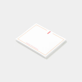 Elegant Personlig Monogram 3D Bokstav I Initial  Post-it Block