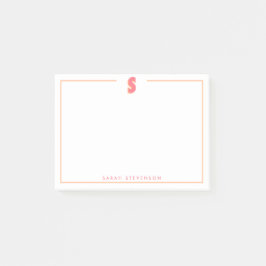 Elegant personlig monogram 3D bokstav S initial Post-it Block