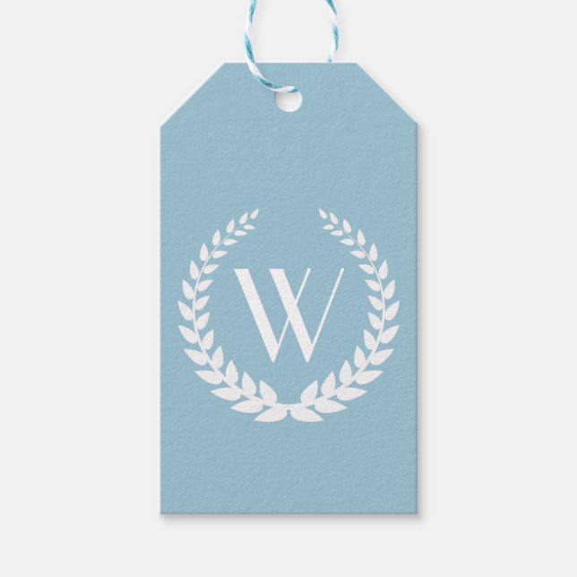 Elegant Personlig Monogram Presentetikett (Framsidan)