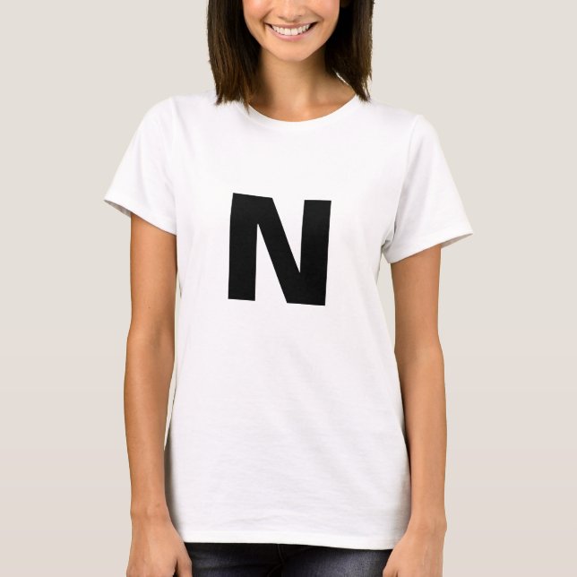 Elegant Personlig Monogram - Stilfull Present T-Sh T Shirt (Framsida)