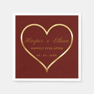 Elegant Personlig Monogrammed Bröllop Napkins Pappersservett