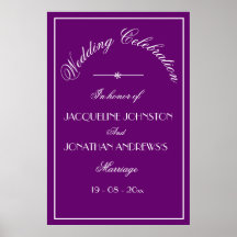 Elegant Personlig Namn Bröllops Välkomstskylt