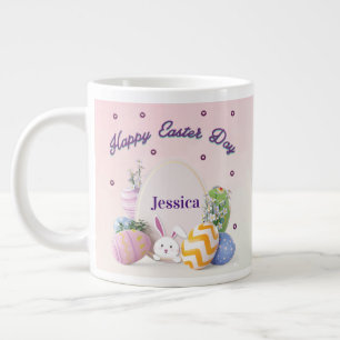 Elegant Personlig Namn Glad påsk-dagen Jumbo Mugg