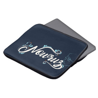 Elegant personlig navylåda för laptop med namn fodral