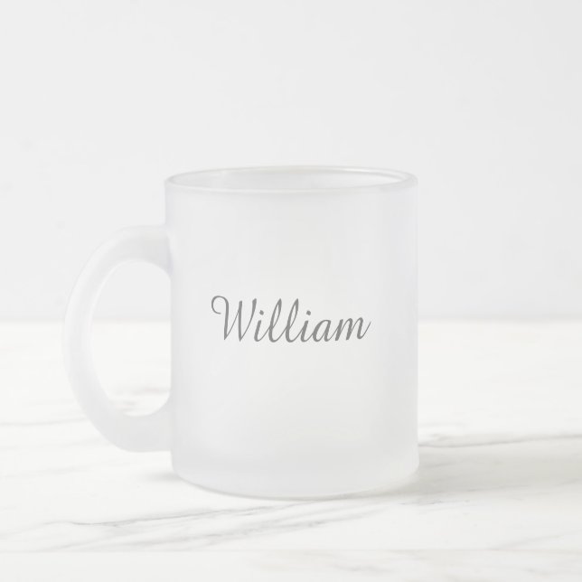 Elegant Personlig Petal Press Co Frosted Glass Frostad Glasmugg (Vänster)