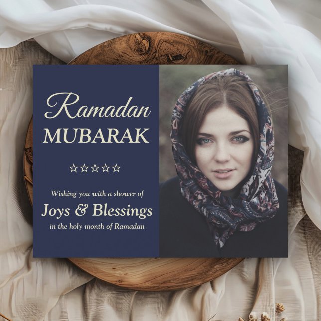 Elegant Personlig Ramadan Mubarak Photo Vykort (Skapare uppladdad)