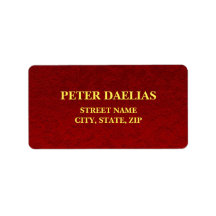 Elegant Personlig Red & Guld Adress