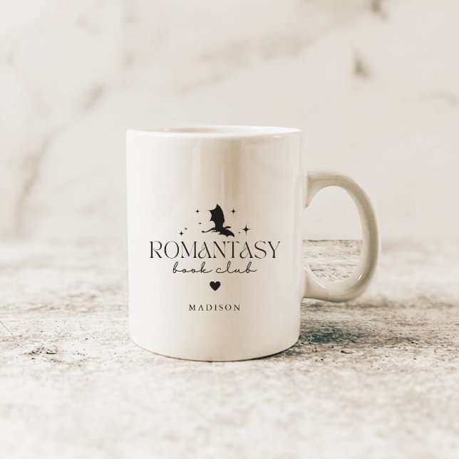 Elegant Personlig 'Romantasy' Bokklubb Kaffemugg (Skapare uppladdad)