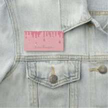 Elegant Personlig Rosa Glitter Effect-miniatyrdiag