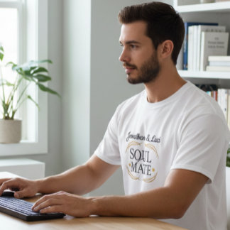 Elegant Personlig Själsfrände Grafisk Herr T-shirt