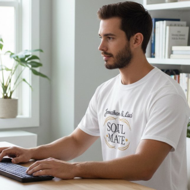 Elegant Personlig Själsfrände Grafisk Herr T-shirt (Skapare uppladdad)