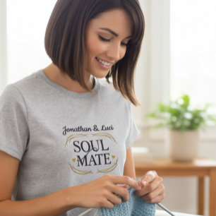 Elegant Personlig Själsfrände Grafisk T-Shirt för