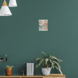 Elegant Personlig Skräddarsydd Blommig Matt Affisc Poster