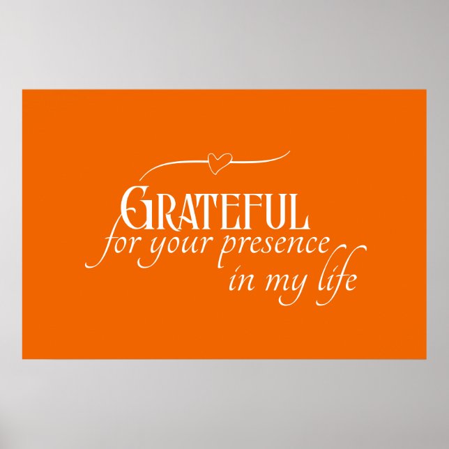 Elegant Personlig tacksam Thanksgiving hösten Poster (Framsidan)