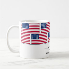 Elegant Personlig USA AMERICAN FLAGGA Welcome Kaffemugg