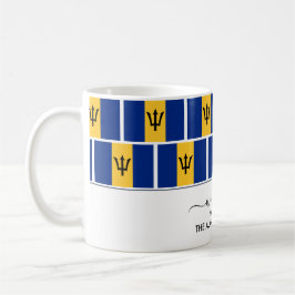 Elegant Personlig Välkommen BARBADOS FLAGGA Kaffemugg
