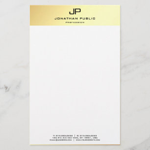 Elegant Personlig Vit modern Guld-mall Brevpapper