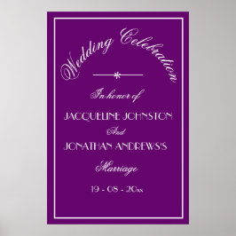 Elegant Personliga Namn Bröllopsväkommen skylt