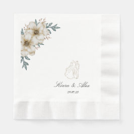 Elegant Personligt bröllp Napkins - Personlig Pappersservett