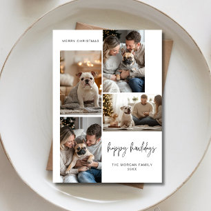 Elegant Pet jul Lycklig Howlidays Hund 4 Foto Julkort