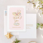 Elegant Petals och Prosecco Möhippa Tack Kort<br><div class="desc">Prosecco och Petals tema - tack för dina kort är en vacker blandning av elegans och värme. Lägg till ert eget uppriktiga budskap. Dina gäster kommer att känna sig uppskattade och uppskattade för sin närvaro och sitt stöd. De flesta bokstäver är redigerbara - klicka på knappen "Anpassa ytterligare" för att...</div>