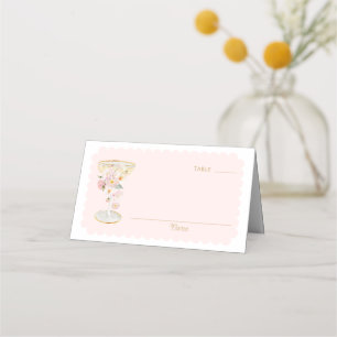 Elegant Petals och Prosecco Place Placeringskort
