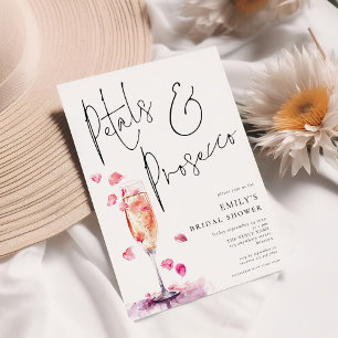 Elegant Petals Prosecco Glass Möhippa Inbjudningar