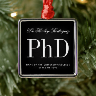 Elegant PhD doktorsexamen examen Julgransprydnad Metall