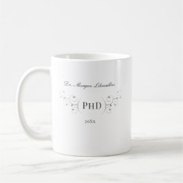 Elegant PhD Grått Silver Studenten Kaffemugg