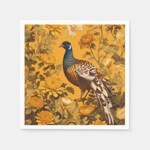 Elegant Pheasant William Morris Inspired Pappersservett