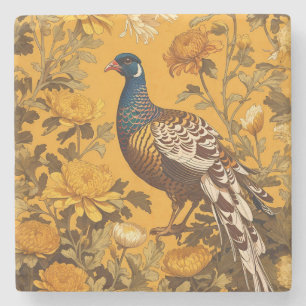 Elegant Pheasant William Morris Inspired Stenunderlägg