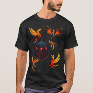 Elegant Phoenix Bläck Monogram & Mysterious T Shirt