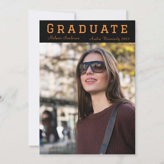 Elegant Photo 2024-Studentfestens inbjudan (Framsida)