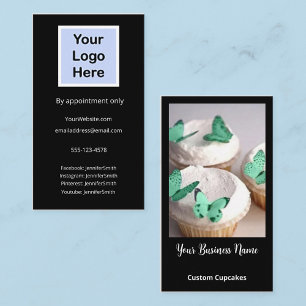 Elegant Photo Anpassningsbar Muffinss Bakery Anpas Visitkort