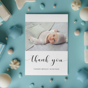 Elegant Photo Baby Shower Tack Kort